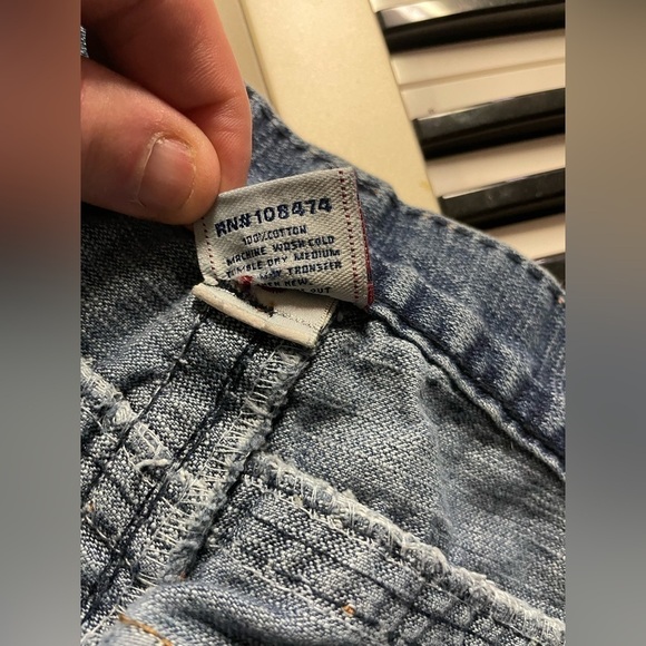 True Religion Joey Super T Rainbow Stitch Flare Jeans 34 - Picture 3 of 13